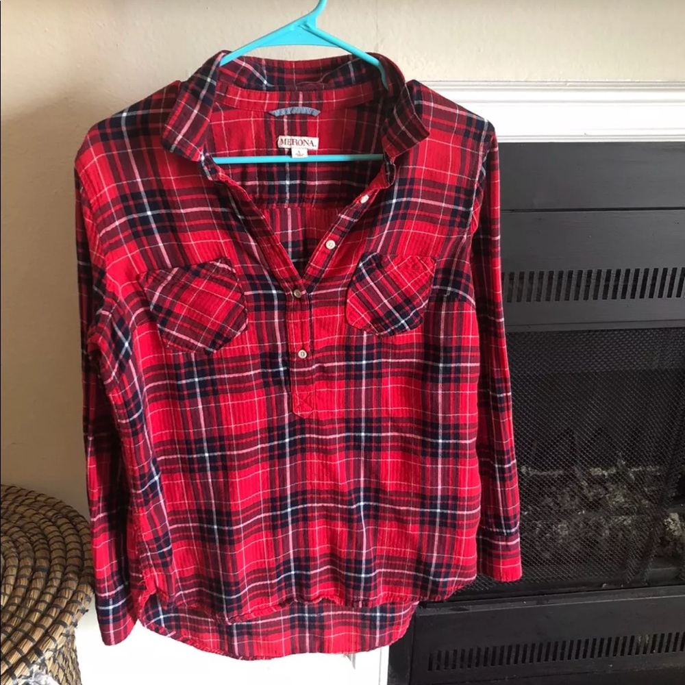 Red merona flannel